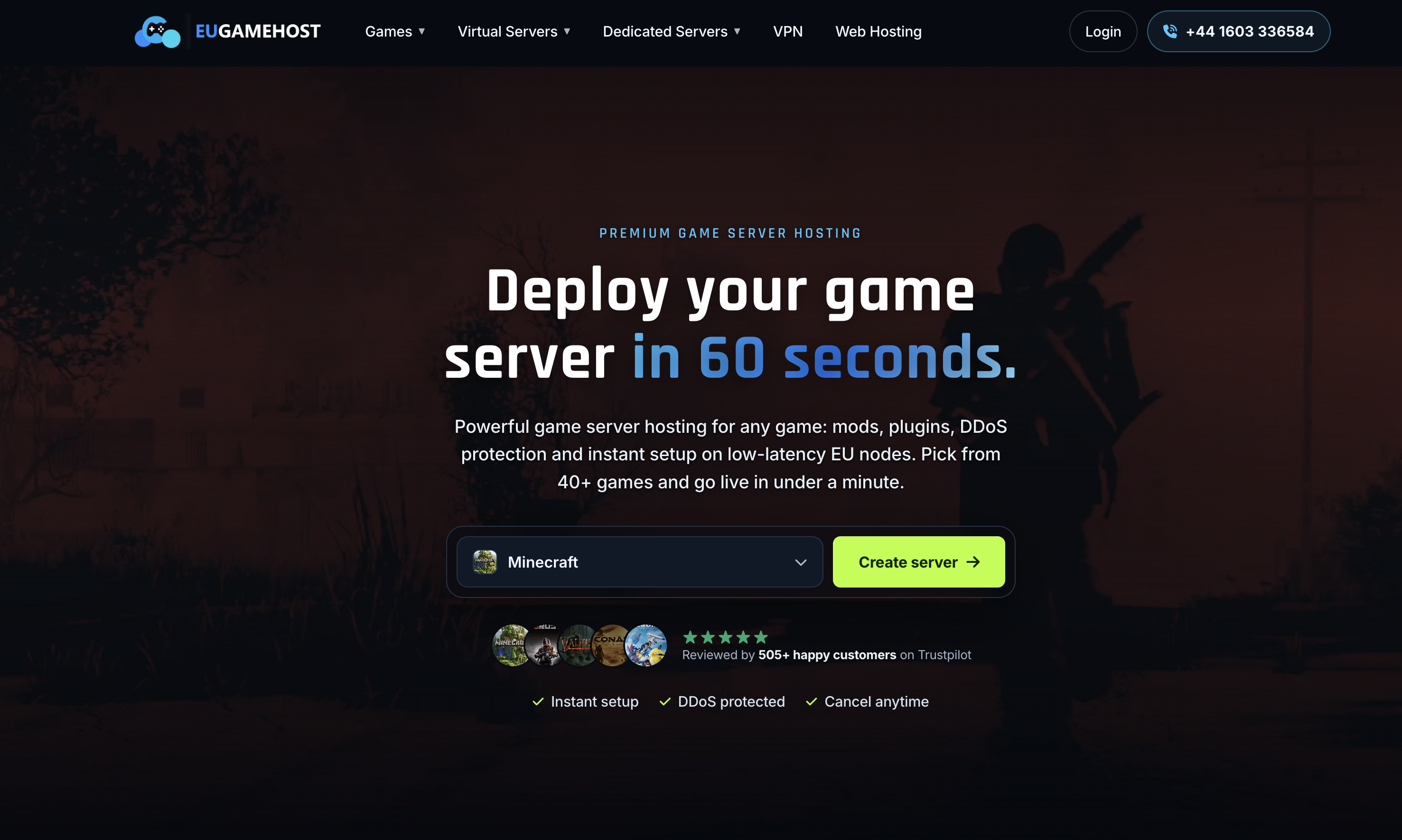 EUGamehost英国VPS优惠：£6/年起，KVM架构+NVMe硬盘+DDOS防护