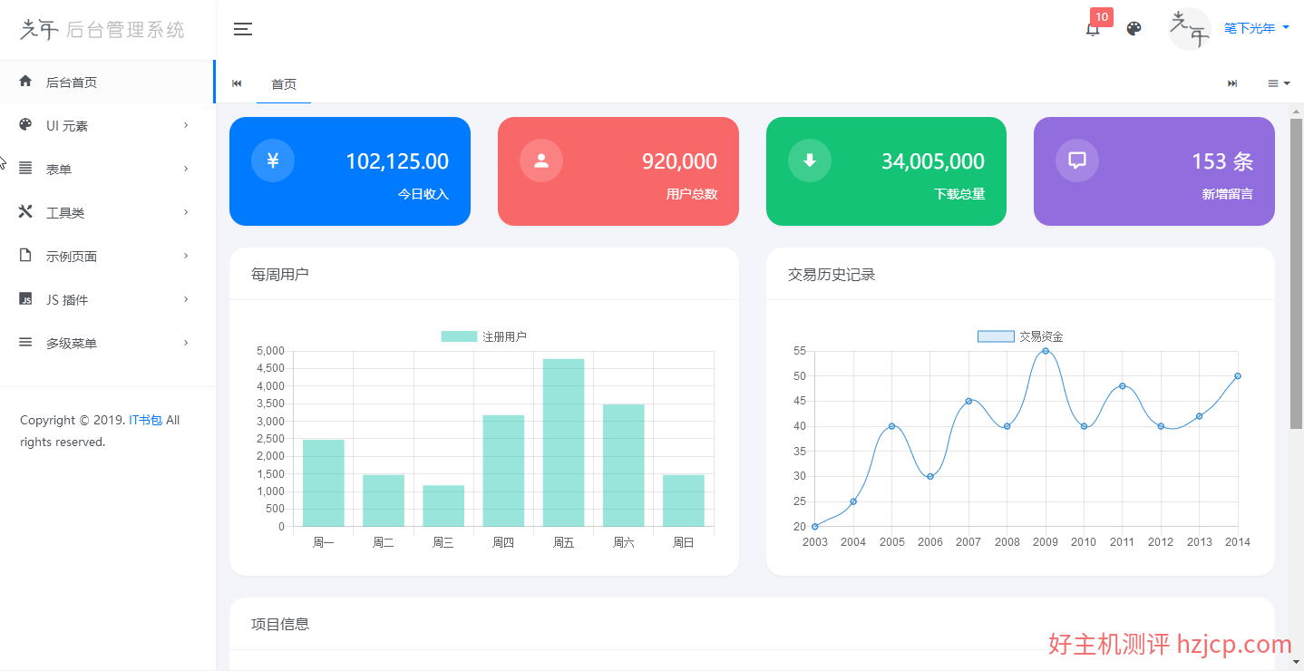 光年(Light Year Admin)后台管理系统模板下载｜开源Bootstrap后台框架介绍