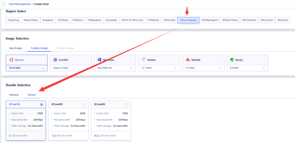 SurferCloud推出奔流型轻量云主机(ULightHost),美国洛杉矶机房,200Mbps带宽不限流量月付仅$5起-云资源测评网